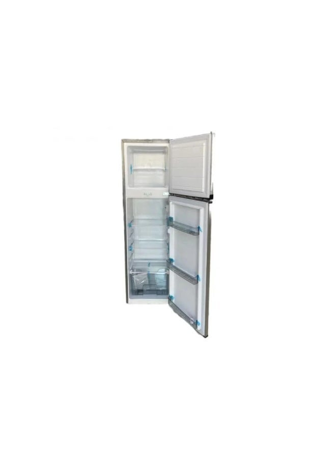 KLG Double Door Refrigerator 13.6 Cu.ft Stainless Steel | Top Freezer | 288L Capacity - Image 2